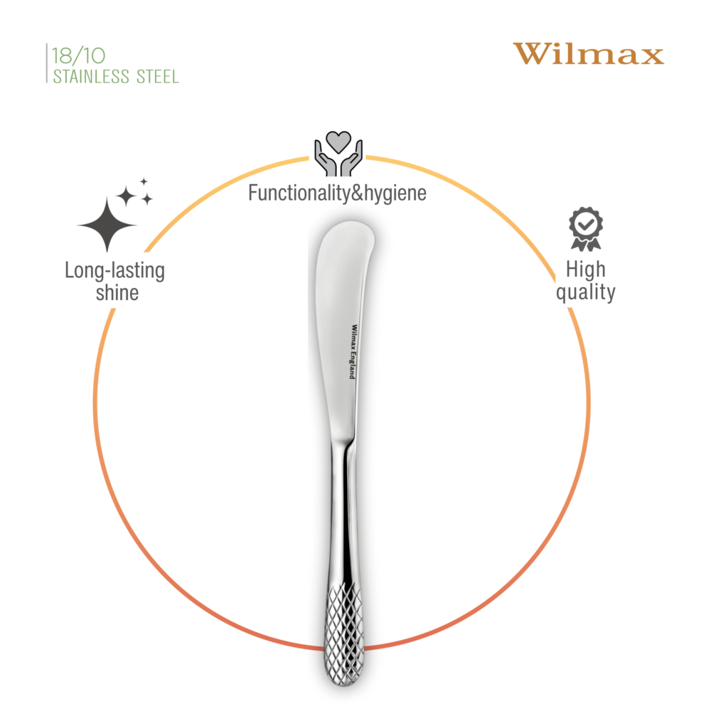 Wilmax Buttermesser 17 cm Edelstahl WL-999216/1B