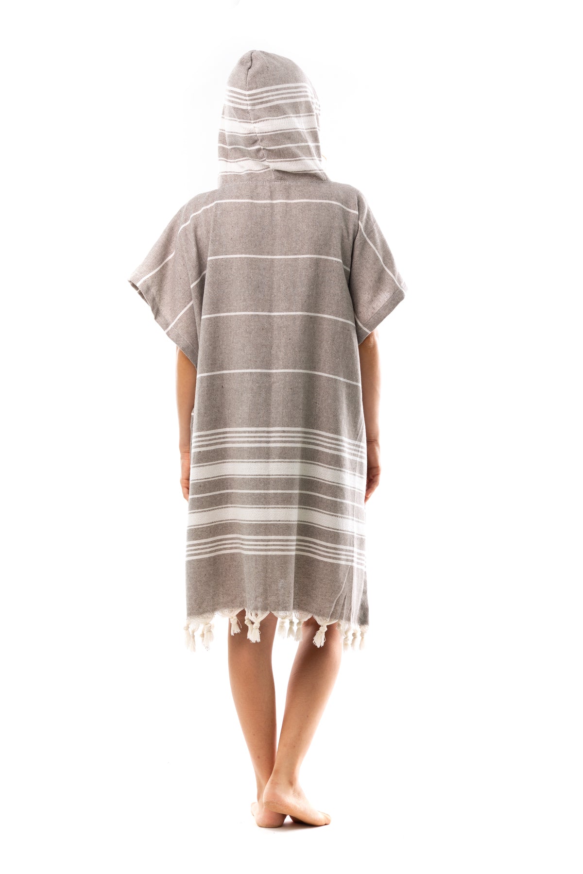 Cotton Adult Peshtemal Poncho Bathrobe Beach Towel