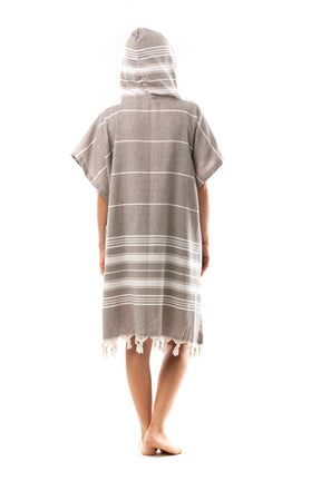 Cotton Adult Peshtemal Poncho Bathrobe Beach Towel