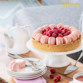 Wilmax Dessertteller 18 cm aus Porzellan, Weiß