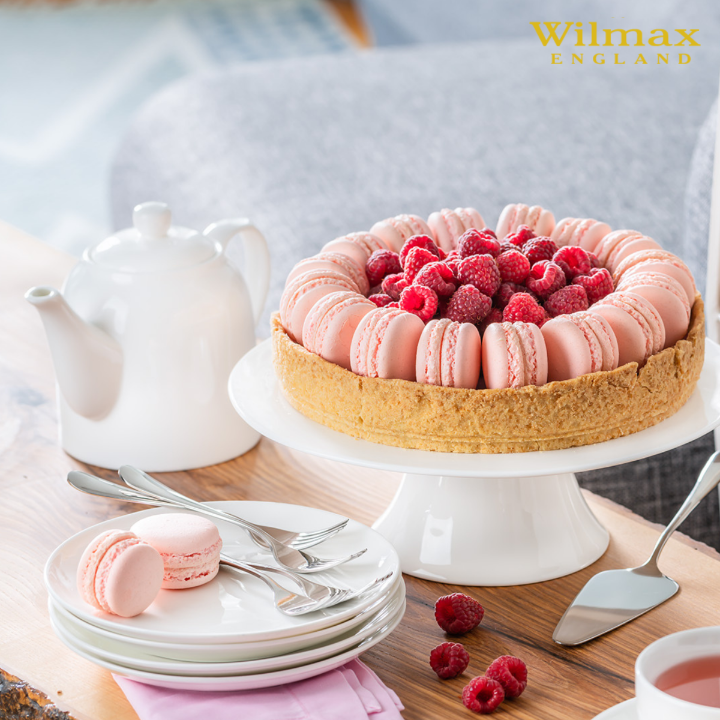 Wilmax Dessertteller 18 cm aus Porzellan, Weiß