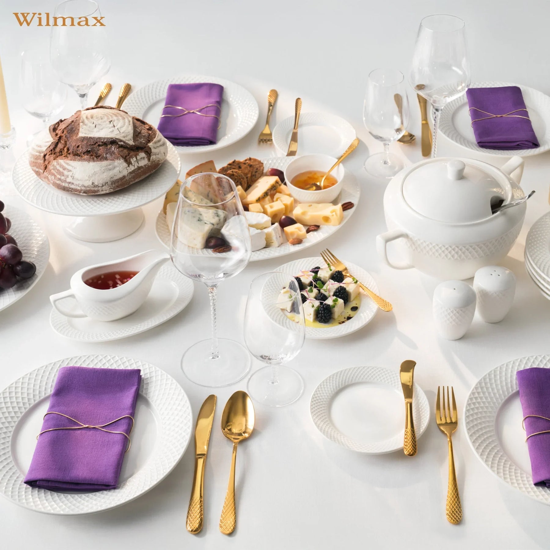 Wilmax Suppenterrine mit Deckel 2800 ml Weiß Porzellan WL-880101511/A