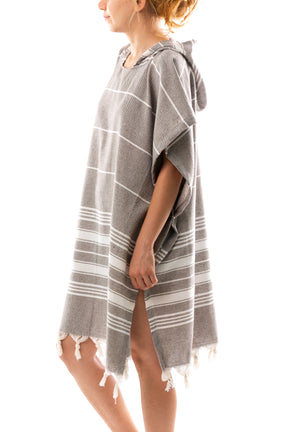 Cotton Adult Peshtemal Poncho Bathrobe Beach Towel