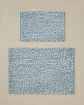 English Home Corallo Badematten-Set rutschfest 60x90 + 40x60 cm – Blau/Weiß – 2-teilig