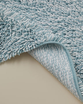 English Home Corallo Badematten-Set rutschfest 60x90 + 40x60 cm – Blau/Weiß – 2-teilig
