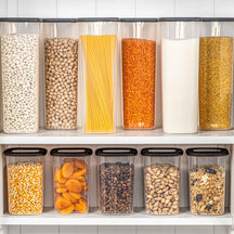 CRALEX Tosca Quadratische Lebensmittelbehälter 12pcs (6x2.0Lt+6x1.2Lt) Antra