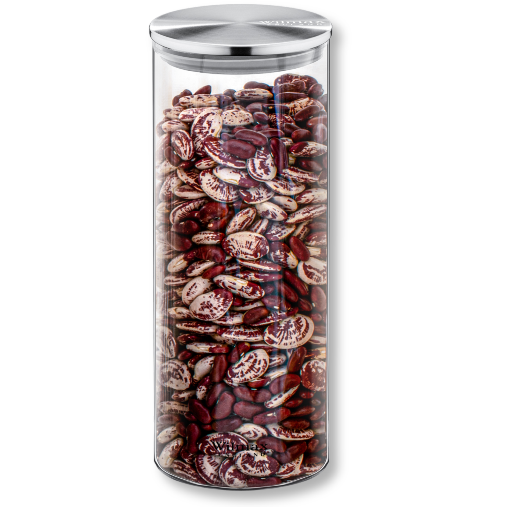 Wilmax Vorratsglas 1600 ml mit Edelstahldeckel 2er Set WL-888518/A2
