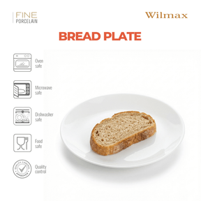 Wilmax Dessertteller 18 cm aus Porzellan, Weiß