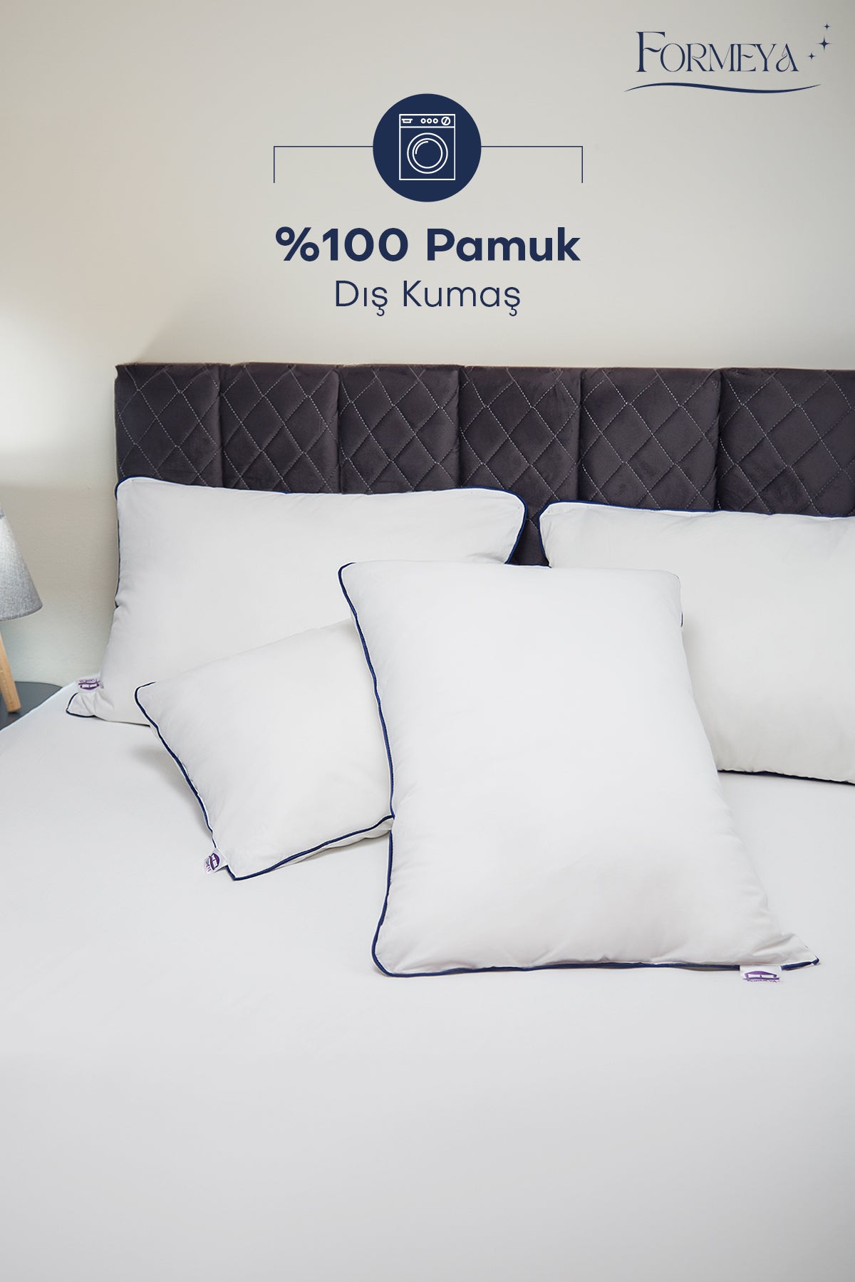 2 Pieces Climate Nano Gel Cushion Hotel Cushion 50X70 cm 100% Cotton Outer Fabric