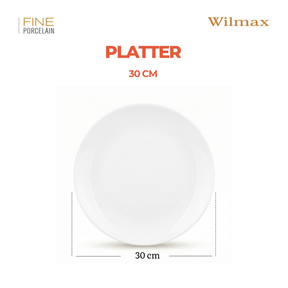 Wilmax Servierplatte 30.5 cm aus Porzellan, Weiß