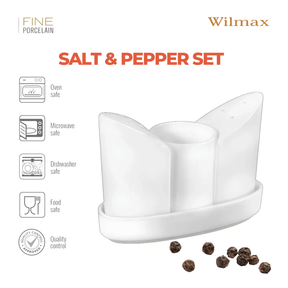 Wilmax Salz- und Pfefferstreuer Set Porzellan Weiß WL-996117/1C