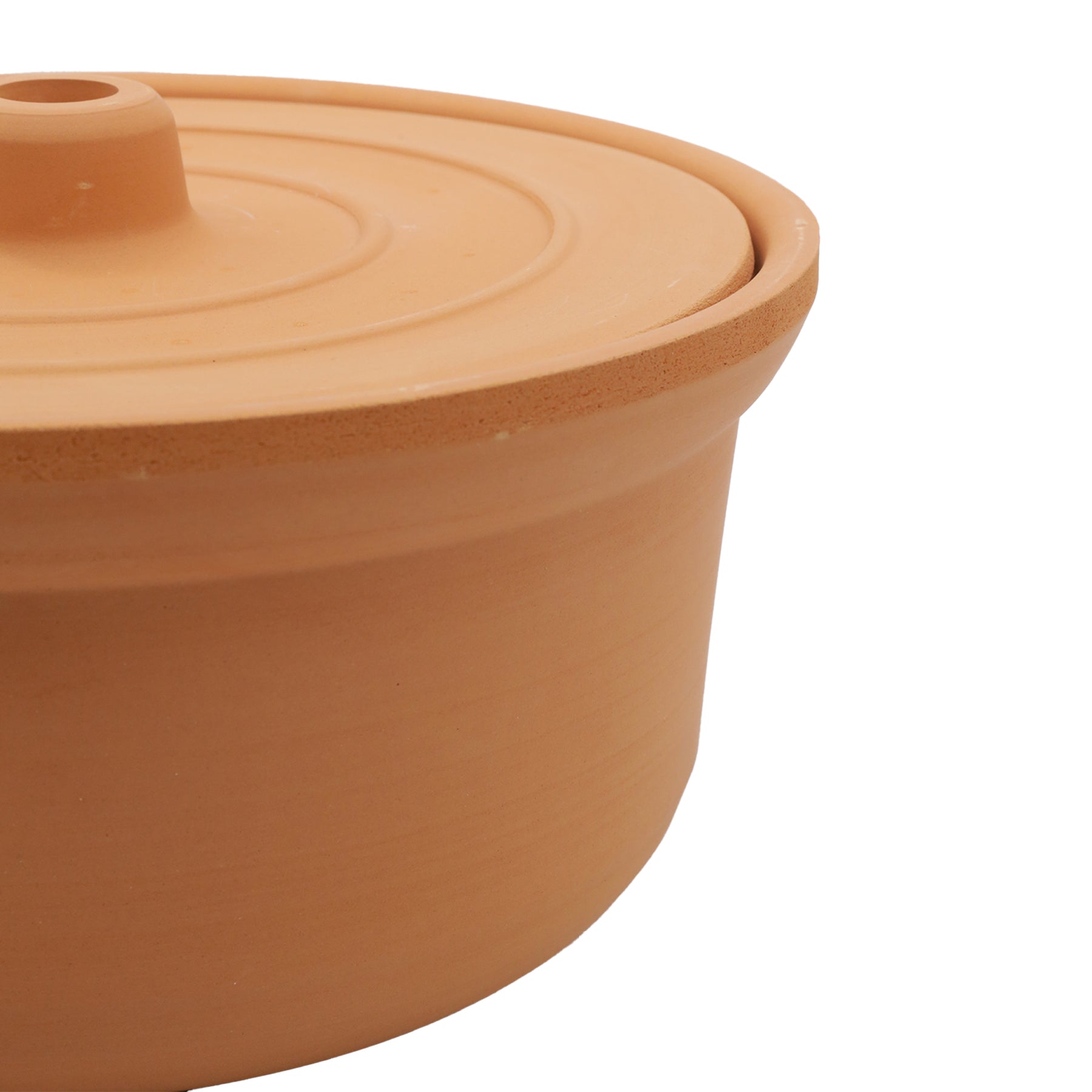 Viapot Big 3500 ml - Natur - Terrakotta-Schmortopf mit Deckel - 26×15 cm