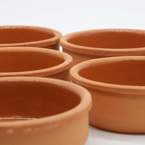 Viapot ANADOLU 6er Set - 250 ml - Innen Braun Glasiert - Terrakotta-Schalen - 12×4 cm