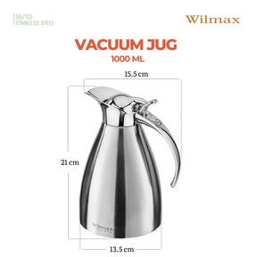 Wilmax Isolierkanne 1000 ml Edelstahl Silber WL-551002/1C