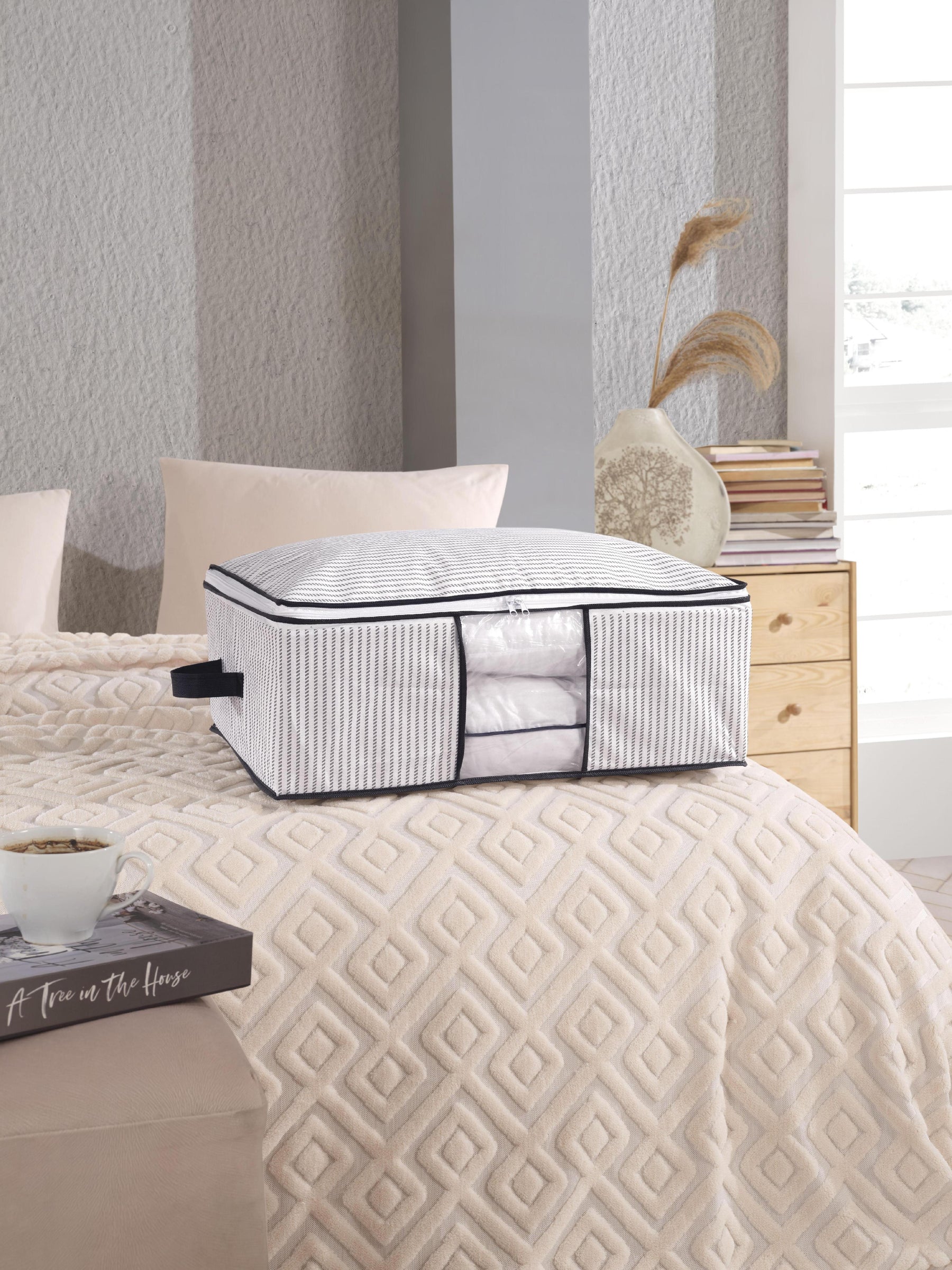 Formeya 4  Sockel- und Unterbett-Organizer mit Fenstern - Sockel unter dem Sockel, 64 x 45 x 22 cm