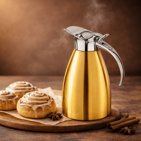 Wilmax Isolierkanne 1000 ml Edelstahl Gold