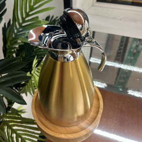 Wilmax Isolierkanne 1000 ml Edelstahl Gold