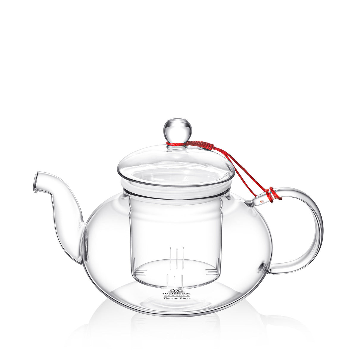 Wilmax Teekanne 1200 ml Borosilikatglas Edelstahlfilter WL-888813/A