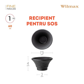 Wilmax Soßenschälchen 7.5 x 4 cm Weiß Porzellan WL-661134/A