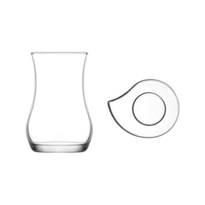 Teeglas-Set Eva 170 ml mit Untertassen, LAV Kollektion