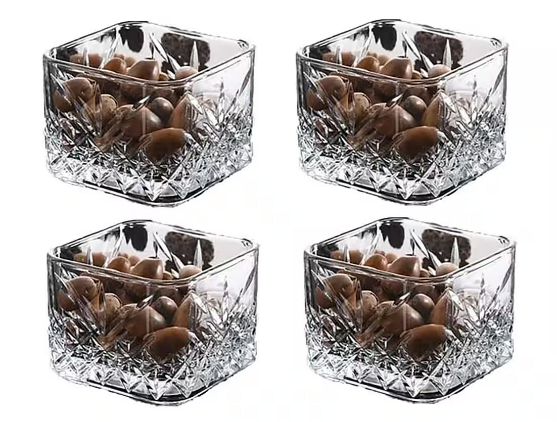 Pasabahce Timeless Stapelbare Glasschale 235 ml (7 3/4 oz) - 4-teiliges Set