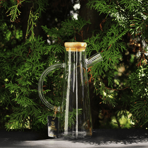 Wilmax Ölflasche 500 ml Glas mit Bambusdeckel WL-888964/A