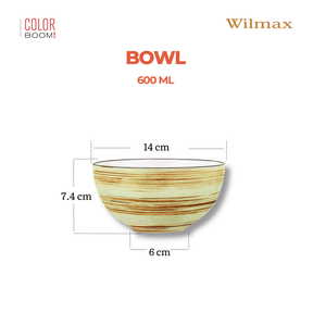 Wilmax Schale 600 ml Pistazie Porzellan 3er Set WL-669130/A3