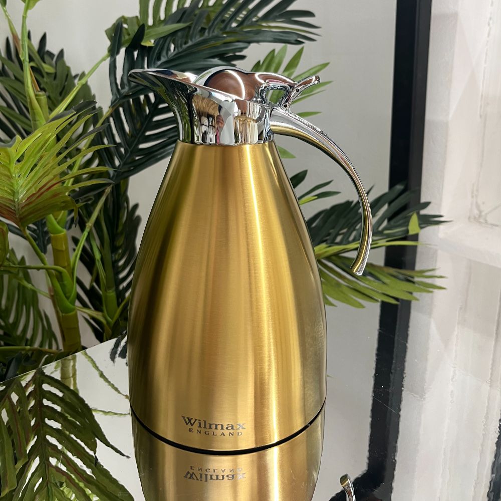 Wilmax Isolierkanne 1000 ml Edelstahl Gold