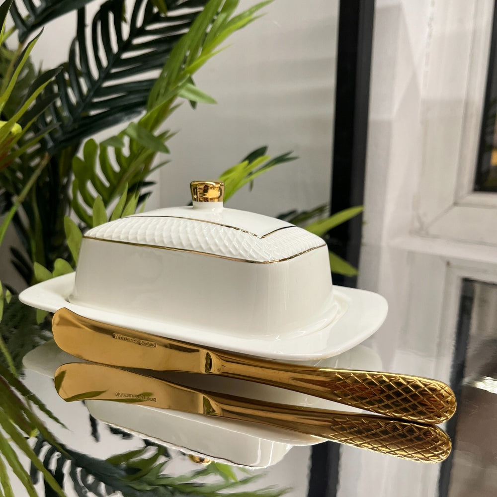 Wilmax Buttermesser 17 cm Edelstahl Gold WL-999247/1B
