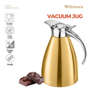 Wilmax Isolierkanne 1000 ml Edelstahl Gold