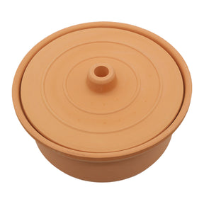 Viapot Big 3500 ml - Natur - Terrakotta-Schmortopf mit Deckel - 26×15 cm