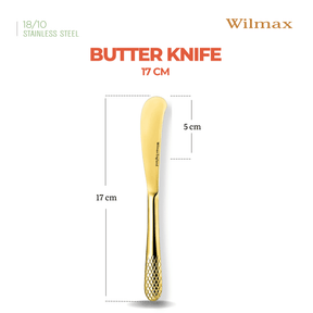 Wilmax Buttermesser 17 cm Edelstahl Gold WL-999247/1B