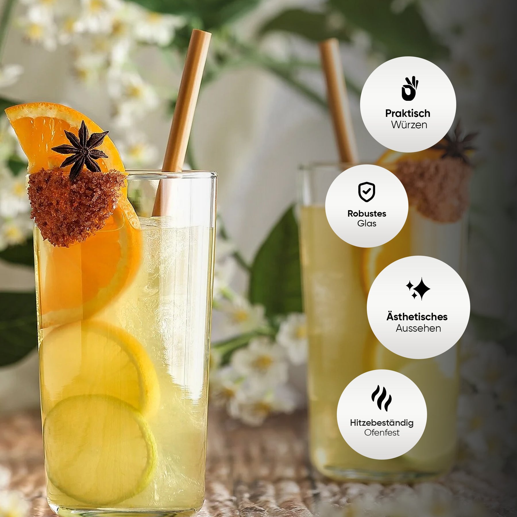 LAV Assos Longdrinkgläser - 490 ml (16 1/2 oz), 6er Set