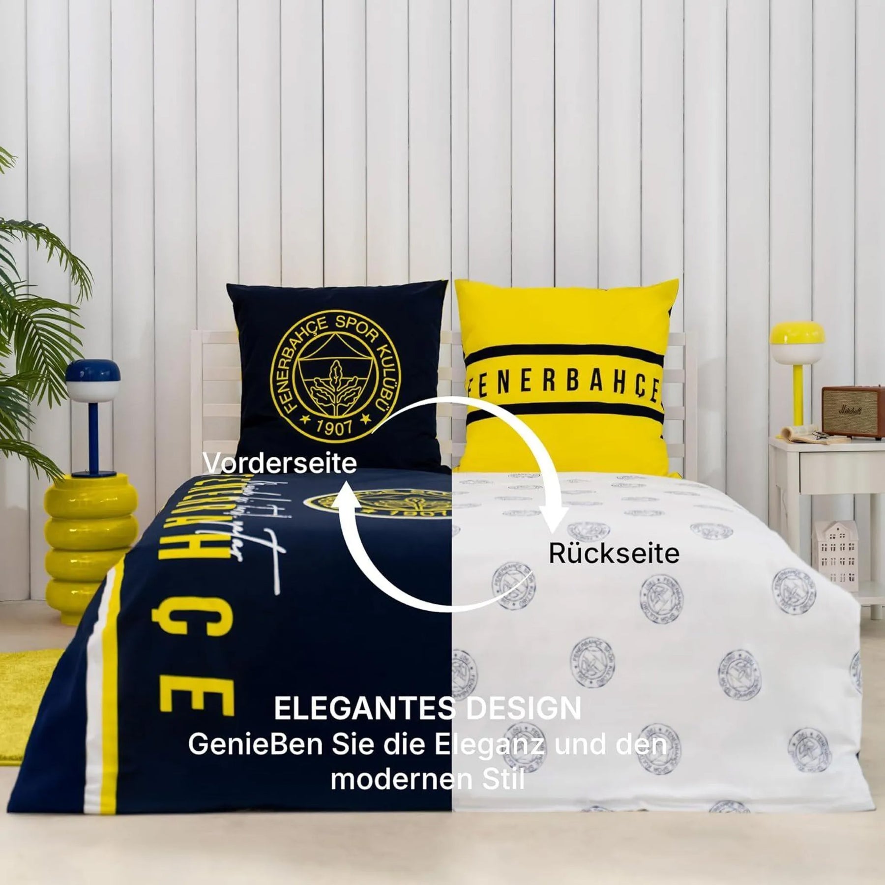 Bettwäsche-Set 2 teilig 135x200 + 80x80 cm, 100% Baumwolle, super weich, doppelseitig, Kinderbettwäsche für Jungen & Mädchen