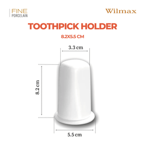 Wilmax Zahnstocherhalter Porzellan Weiß WL-996064/A