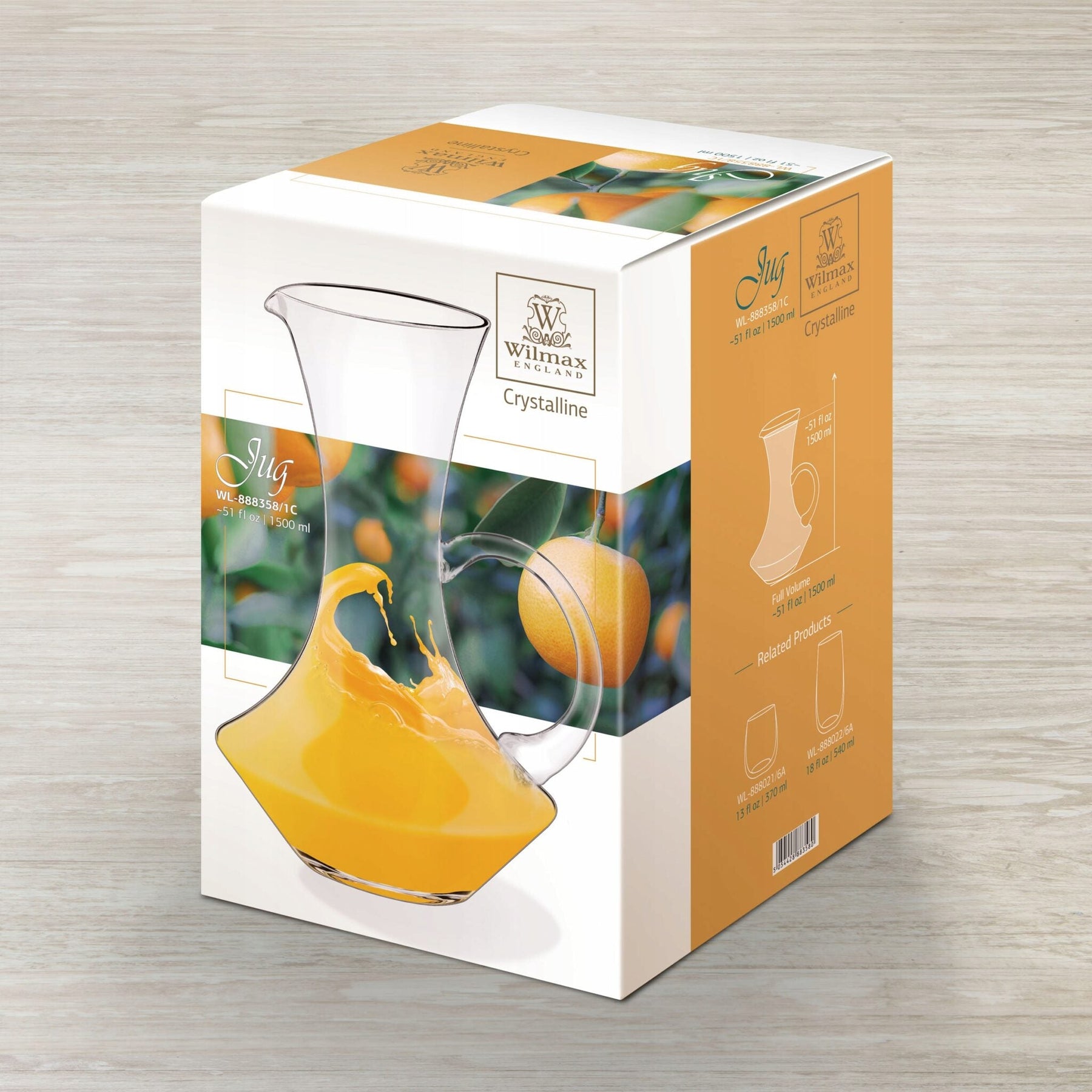 Wilmax Karaffe 1500 ml Kristallglas Transparent WL-888358/1C