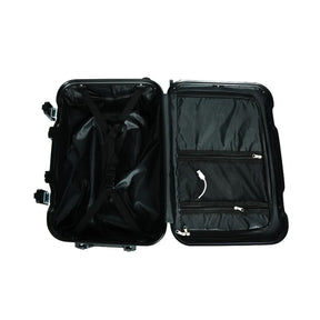Erkugo Reisekoffer mit LED-Beleuchtung 42 L - Schwarz, ideal für Urlaub & Kurztrips