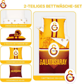 Bettwäsche-Set 2 teilig 135x200 + 80x80 cm, 100% Baumwolle, super weich, doppelseitig, Kinderbettwäsche für Jungen & Mädchen