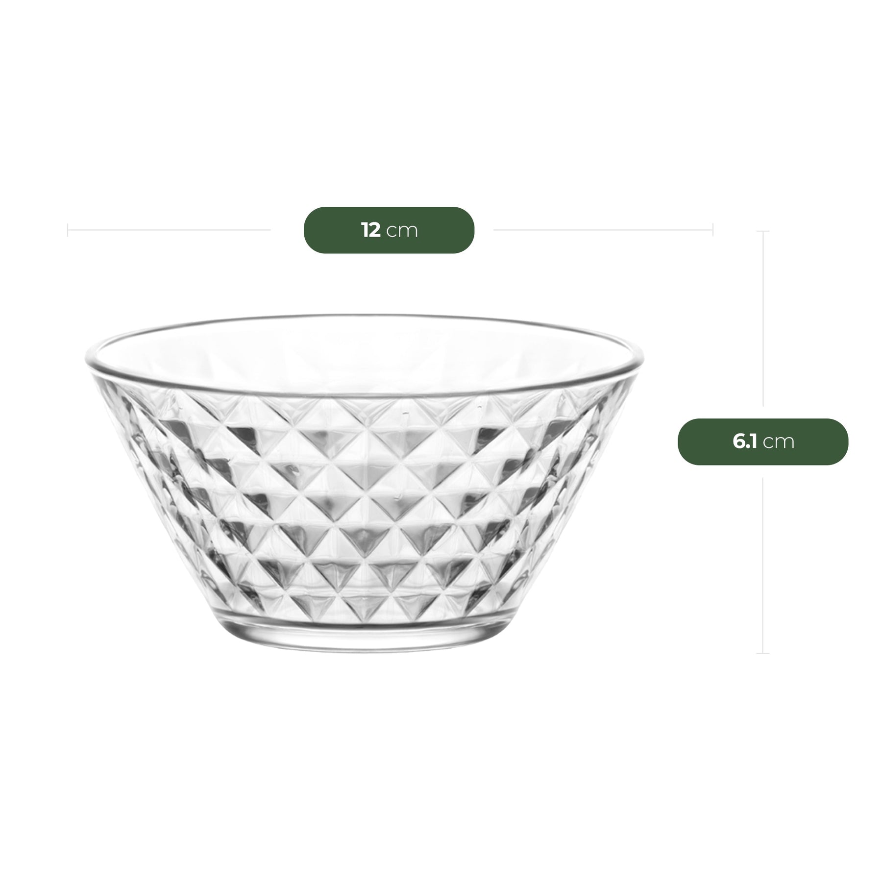 Glass bowl 12x6.1 cm image