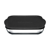 Pasabahce Borcam Bake&Keep - Quadratische Auflaufform mit rotem Kunststoffdeckel, 3200 ml