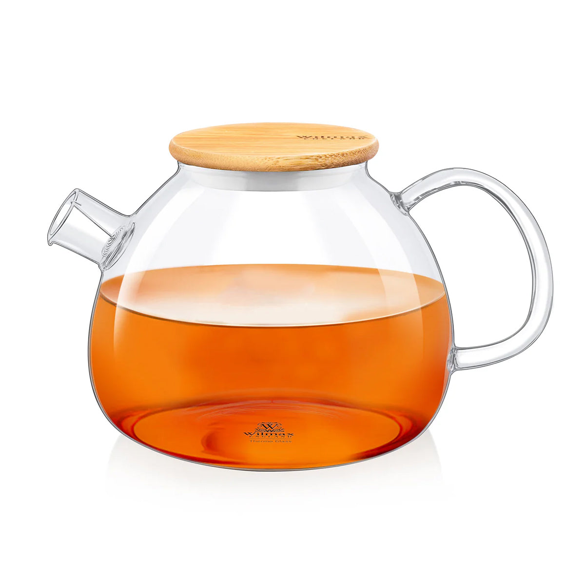 Wilmax Teekanne 1500 ml aus hitzebeständigem Glas mit Filter