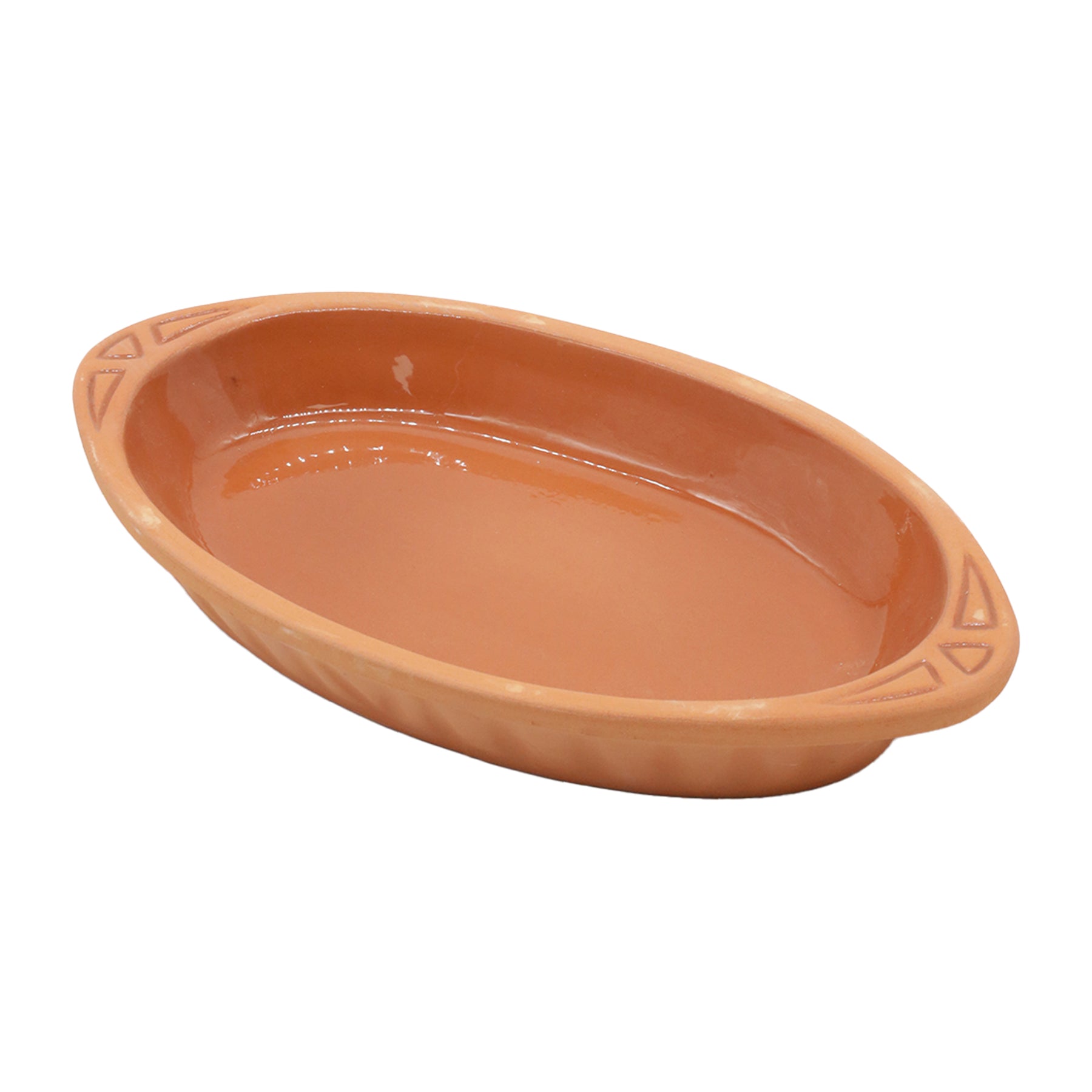 Viapot KILIS Medium 600 ml - Innen Braun Glasiert - Terrakotta-Auflaufform - 28×15,5×4,5 cm