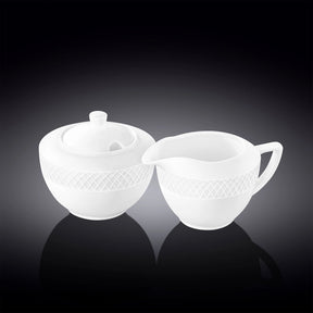 Wilmax Zucker & Sahne Set 2-teilig Weiß Porzellan WL-880112/2C