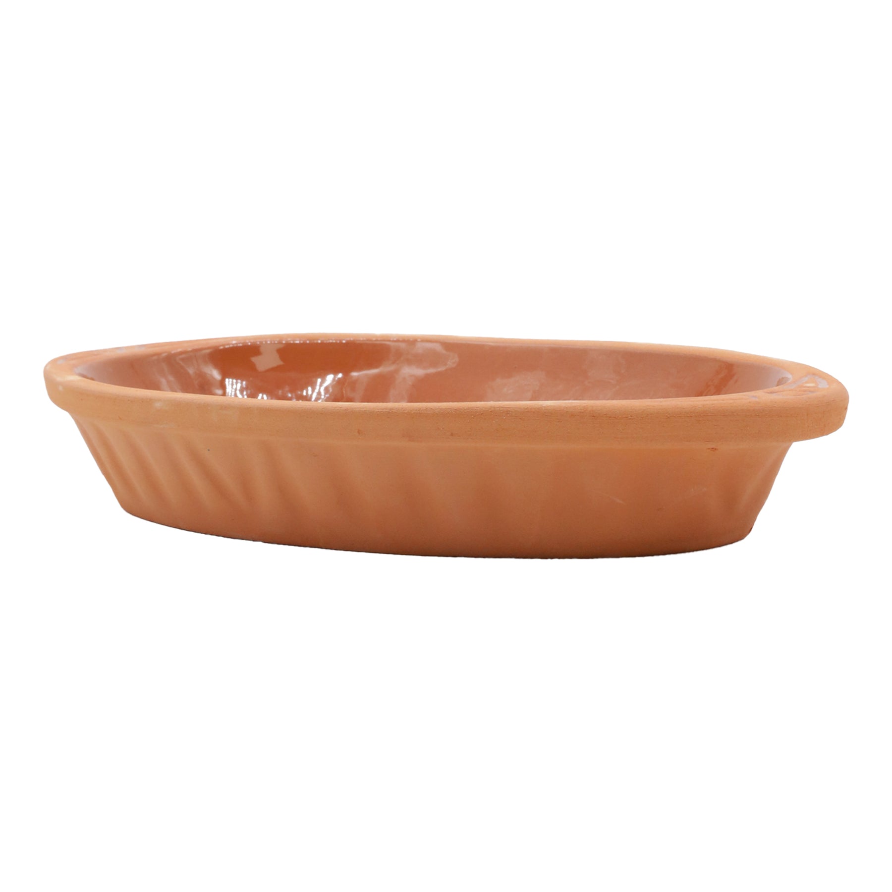 Viapot KILIS Medium 600 ml - Innen Braun Glasiert - Terrakotta-Auflaufform - 28×15,5×4,5 cm