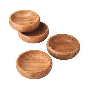 Bambus Schalen 3er Set oval - 9 x 9 cm Servierschalen