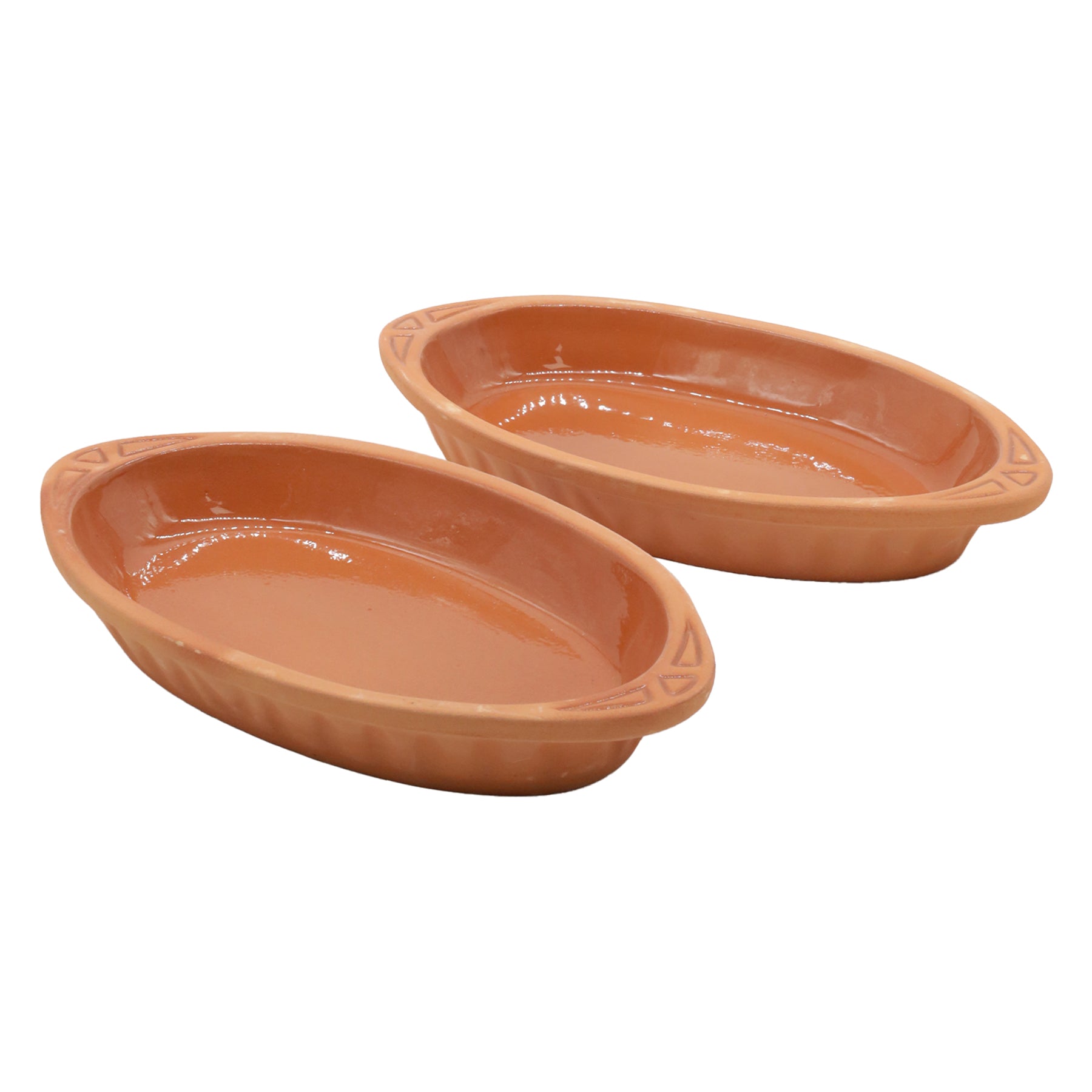 Viapot KILIS Medium 600 ml - Innen Braun Glasiert - Terrakotta-Auflaufform - 28×15,5×4,5 cm