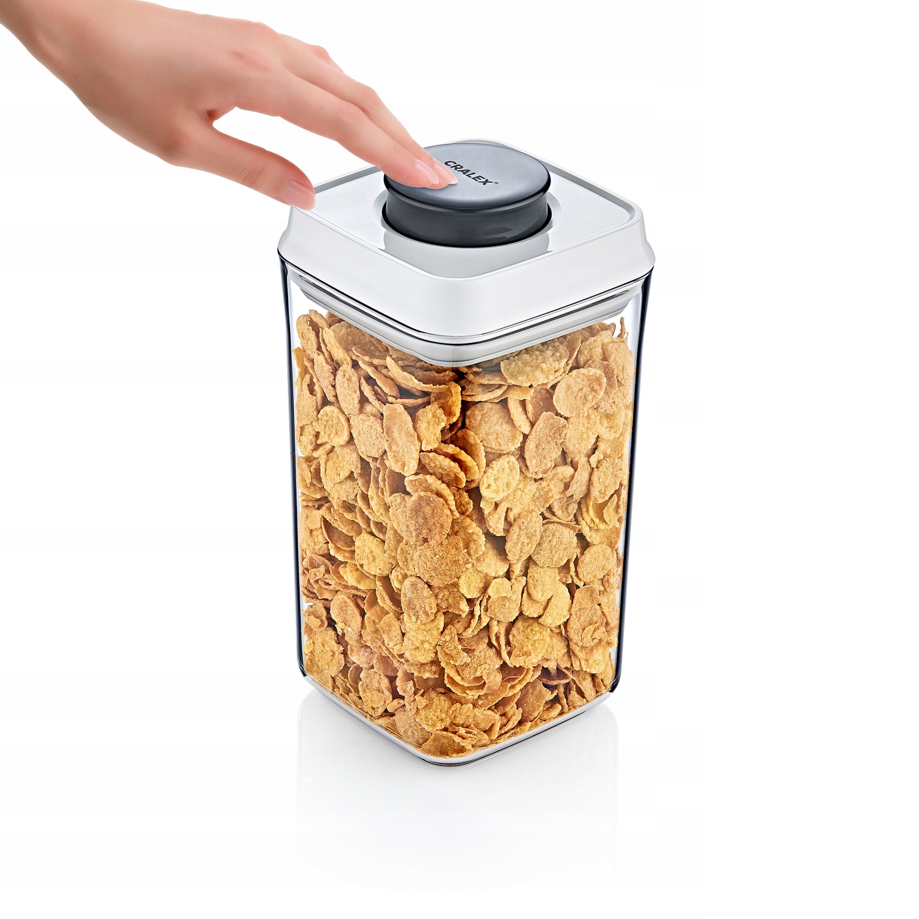 CRALEX Nesta quadratische Lebensmittelbehälter, (900 ml / 1,2 l / 1,7 l)