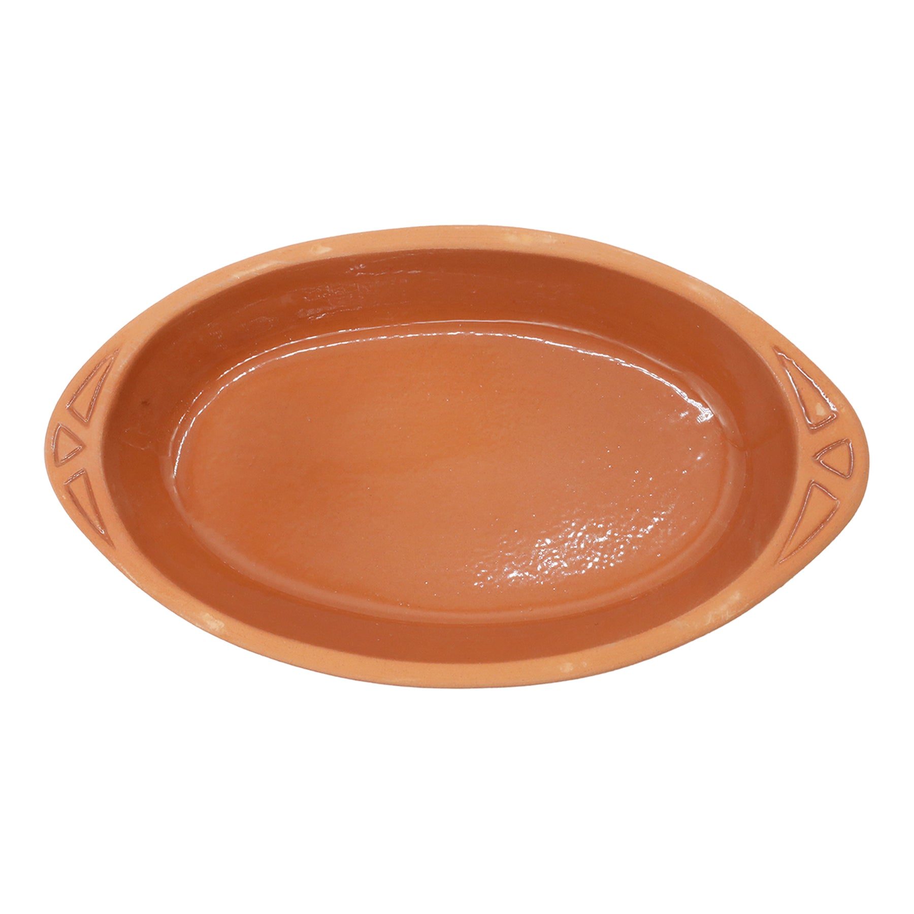 Viapot KILIS Medium 600 ml - Innen Braun Glasiert - Terrakotta-Auflaufform - 28×15,5×4,5 cm