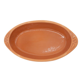 Viapot KILIS Medium 600 ml - Innen Braun Glasiert - Terrakotta-Auflaufform - 28×15,5×4,5 cm