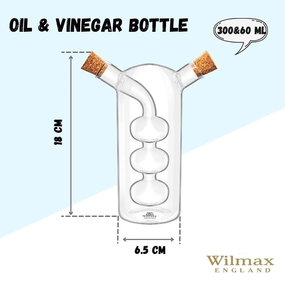 Wilmax Öl- und Essigflasche 300/60 ml Glas WL-888956/A